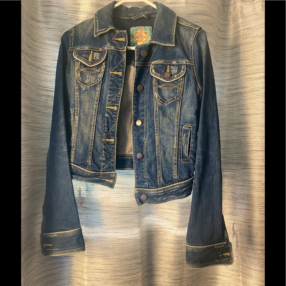A&F Distressed Denim Jacket